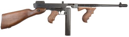 Picture of Thompson T114 1927A-1 Deluxe 45 Acp Caliber With 16.50" Barrel, 20+1 Capacity (Stick), Blued Metal Finish, American Walnut Stock Wood Grip Fixed Compensator Right Hand 