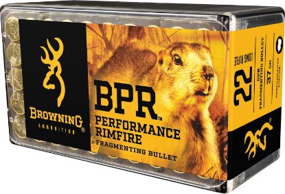Picture of Browning Ammo B194122050 Bpr Performance Rimfire 22 Lr 37 Gr Fragmenting 50 Per Box/ 20 Case 
