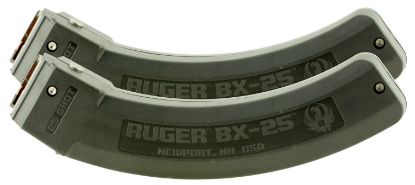 Picture of Ruger 90548 Bx-25 Value Pack 25Rd Magazine Fits Ruger 10/22/Sr/77/Charger 22Lr Bx-25 Black 2 Pack 