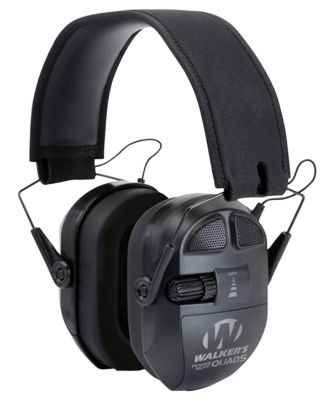 Picture of Walker's Gwpxpmqb Ultimate Power Quad Muff 26 Db Over The Head Black Polymer 
