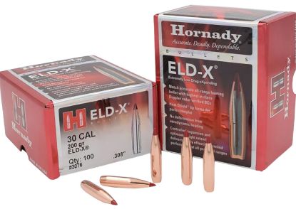 Picture of Hornady 3076 Eld-X 30 Cal .308 200 Gr Extremely Low Drag Expanding 100 Per Box/ 15 Case 