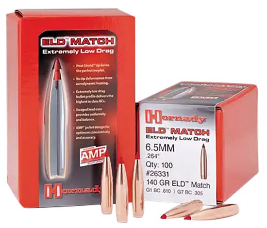 Picture of Hornady 33381 Eld Match 338 Cal .338 285 Gr Extremely Low Drag Match 50 Per Box/ 15 Case 