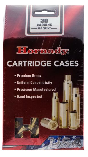 Picture of Hornady 8650 Unprimed Cases Cartridge 30 Carbine Rifle Brass 