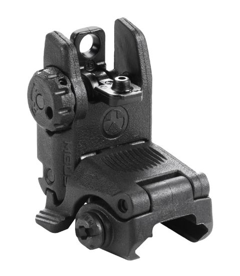 Picture of Magpul Mag248-Blk Mbus Sight Rear Black Folding For Ar-15/M16 