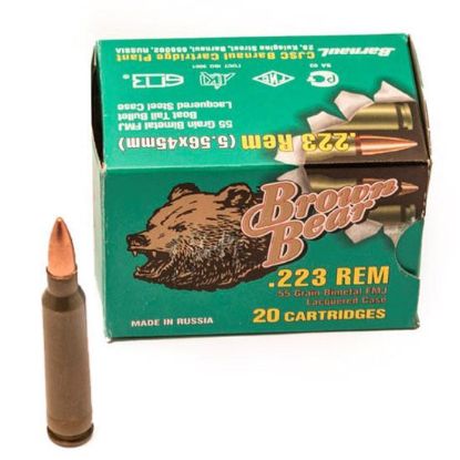 Picture of Bear Ammo 223 Rem 55 Grain Full Metal Jacket 500 Round Case