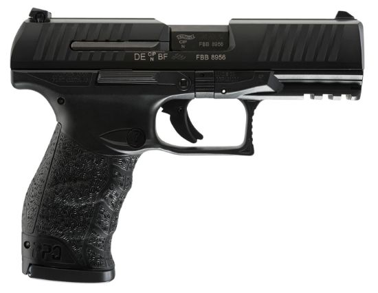 Picture of Walther Arms 2807076 Ppq M2 45 Acp 12+1 4.25" Black Steel Barrel, Matte Black Tenifer Serrated Steel Slide, Black Polymer Frame W/Picatinny Rail, Black Finger Grooved Grip, 3 Auto Safety 