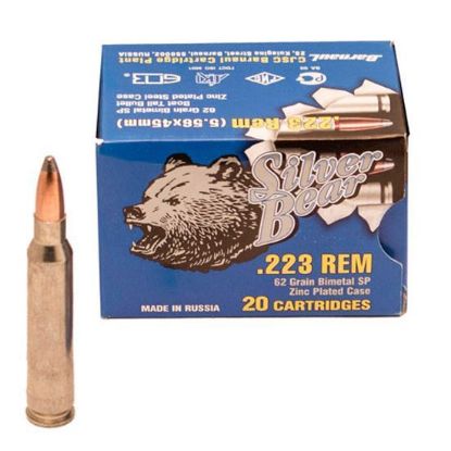 Picture of Ammo Silver Bear A223rspn .223 Rem 62 Gr. Sp 20Rd Per Box 500Rd Per Case 25 Boxes Per Case