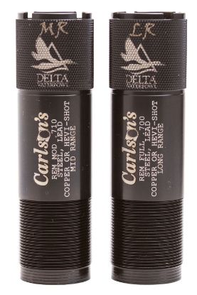 Picture of Carlson's Choke Tubes 07260 Delta Waterfowl Remington 12 Gauge Mid-Range Long Range Knurled 17-4 Stainless Steel 