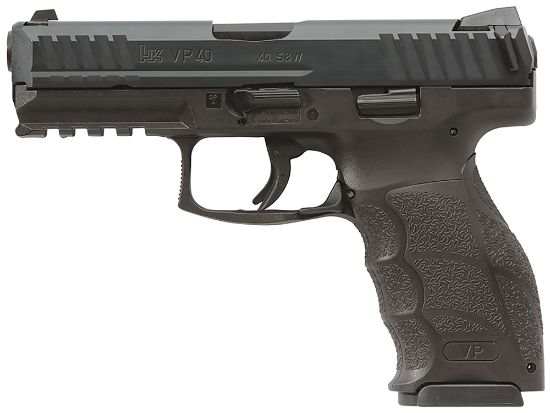 Picture of Hk 81000241 Vp40s 40 S&W 13+1 4.09" Steel Barrel, Black Serrated Steel Slide, Black Polymer Frame W/Picatinny Rail, Black Finger Groove Grip, Ambidextrous 