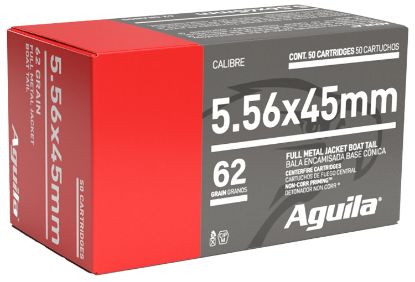 Picture of Aguila 1E556110 Target & Range Rifle 5.56X45mm Nato 62Gr Full Metal Jacket Boat Tail 50 Per Box/20 Case 