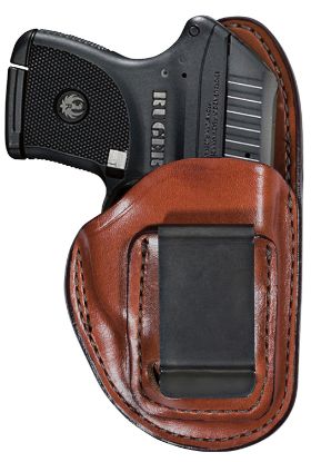 Picture of Bianchi 19235 100 Professional Iwb Size 11 Tan Leather Belt Clip Compatible W/Glock 19/23/Ruger Security-9 Belt 1.75" Wide Left Hand 