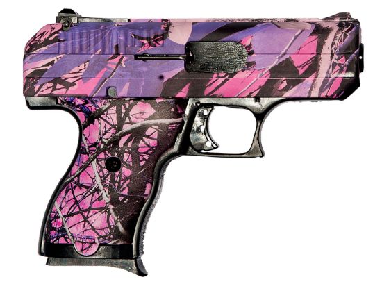 Picture of Hi-Point Cf380pi Cf 380 Acp 8+1, 3.50" Black Steel Barrel, Hydro-Dipped Pink Camo Serrated Steel Slide, Hydro-Dipped Pink Camo Polymer Frame & Grip 