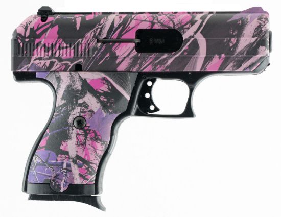 Picture of Hi-Point 916Pi C9 9Mm Luger 8+1, 3.50" Black Steel Barrel, Hydro-Dipped Pink Camo Serrated Steel Slide, Hydro-Dipped Pink Camo Polymer Frame & Grip 