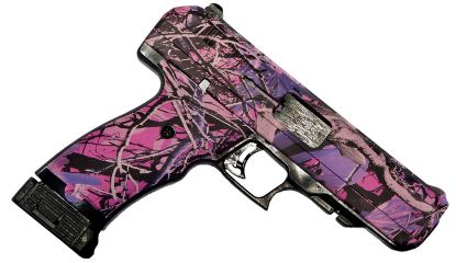 Picture of Hi-Point 34510Pi Jhp 45 Acp 9+1 4.50" Black Steel Barrel, Hydro-Dipped Pink Camo Serrated Steel Slide, Polymer & Grip 