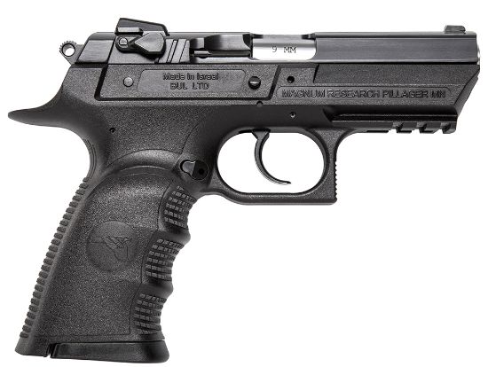 Picture of Magnum Research Be99003rsl Baby Eagle Iii Semi-Compact 9Mm Luger 3.85" 10+1 Black Polymer Frame Matte Black Oxide Carbon Steel Slide Black Polymer Grip 