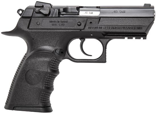 Picture of Magnum Research Be94133rsl Baby Eagle Iii Semi-Compact 40 S&W 3.85" 12+1 Black Polymer Frame Matte Black Oxide Carbon Steel Slide Black Polymer Grip 