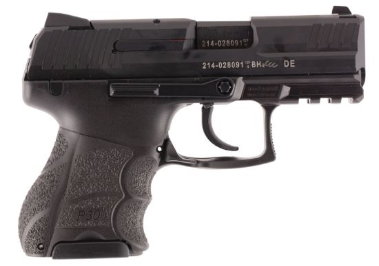 Picture of Hk 81000084 P30sk V1 Light Lem Sub-Compact Frame 9Mm Luger 10+1, 3.27" Black Steel Barrel, Serrated Steel Slide, Polymer Frame W/Picatinny Rail, Black Interchangeable Backstrap Grip, Ambidextrous 