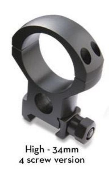 Picture of Burris Optics Xtreme Tactical 34 Mm Riflescope Rings Fits Picatinny-Style Rail Xhigh 1 Inch Height 2 Rings Matte Black