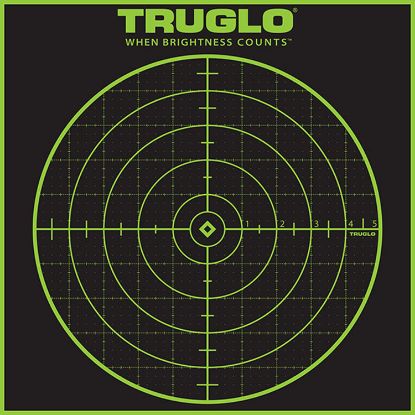 Picture of Truglo Tg10a12 Tru-See Grid Black/Green Self-Adhesive Heavy Paper Universal Fluorescent Green 12 Pack Includes Pasters 