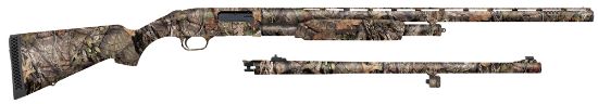 Picture of Mossberg 52282 500 Field/Deer 12 Gauge 3" 5+1 28" Vent Rib/24" Slugster Barrels, Overall Mossy Oak Break-Up Country, Dual Extractors, Synthetic Stock, Includes Accu-Set Chokes 