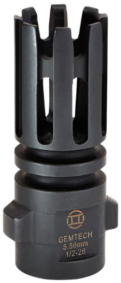 Picture of Gemtech 12145 Quickmounts Flash Hider Black Steel With 1/2"-28 Tpi Threads & 2.40" Oal For 5.56X45mm Nato Ar-Platform 