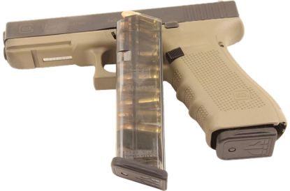 Picture of Ets Group Glk1710 Pistol Mags 10Rd 9Mm Luger Compatible W/ Glock 17/18/19/26/45/34 Clear Polymer 