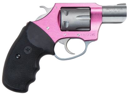 Picture of Charter Arms 52230 Pathfinder Lite Pink Lady Small 22 Lr, 8 Shot 2" Matte Stainless Steel Barrel & Cylinder, Pink Aluminum Frame W/Black Finger Grooved Rubber Grip, Exposed Hammer 