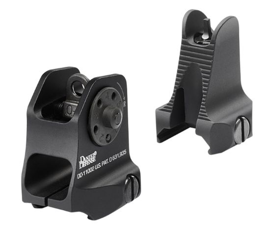 Picture of Daniel Defense 1908809116 Ar-15 Iron Sight Set Black Hardcoat Anodized Fixed Front & Rear Sight 