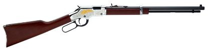 Picture of Henry H004ge Golden Eagle Full Size 22 Short, 22 Long, 22 Lr, 16 Lr/21 Short 20" Blued Octagon Barrel, Nickel-Plated Metal Finish, American Walnut Stock Right Hand 