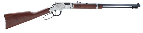 Picture of Henry H004se2 Golden Boy Silver Eagle 2Nd Edition Lever Action 22 Short,Long,Lr 16 Lr/21 Short 20" Octagon Barrel Nickel Plated American Walnut Right Hand 