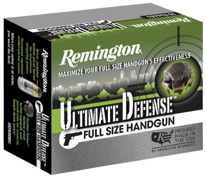 Picture of Remington Ammunition 28948 Ultimate Defense Full Size Handgun 9Mm Luger 124 Gr Brass Jacket Hollow Point 20 Per Box/ 25 Case 