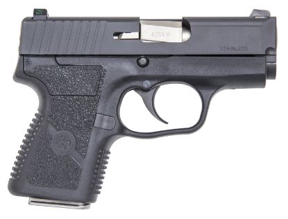 Picture of Kahr Arms Pm4044n Pm 40 S&W Caliber With 3.10" Barrel, 5+1 Or 6+1 Capacity, Black Finish Frame, Serrated Matte Black Stainless Steel Slide & Textured Polymer Grip 