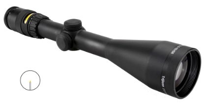 Picture of Trijicon 200022 Accupoint Black Hardcoat Anodized 2.5-10X56mm 30Mm Tube Illuminated Amber Triangle Post Reticle 