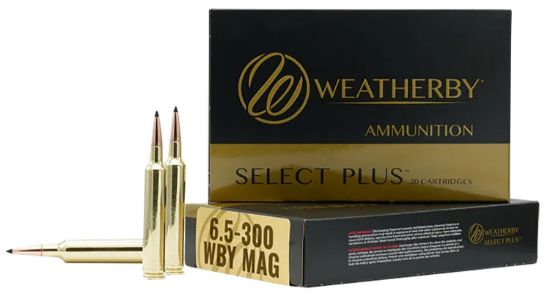 Picture of Weatherby F653130sco Select Plus 6.5-300 Wthby Mag 130 Gr Swift Scirocco Ii 20 Per Box/ 10 Case 