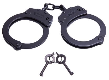 Picture of Uzi Accessories Uzihccb Handcuffs Chain Black Stainless Steel Includes 2 Keys 