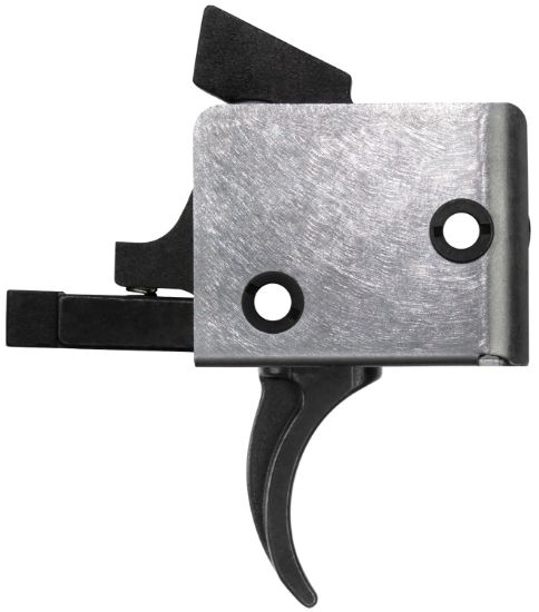 Picture of Cmc Triggers 92501 Drop-In Single-Stage Curved Trigger With 4-4.50 Lbs Draw Weight & Black/Silver Finish For Ar-15/Ar-10 