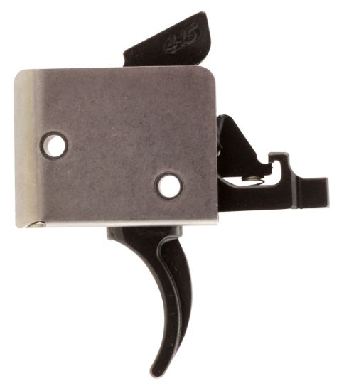 Picture of Cmc Triggers 92502 Drop-In Two-Stage Curved Trigger With 2 Lbs Draw Weight & Black/Silver Finish For Ar-15/Ar-10 