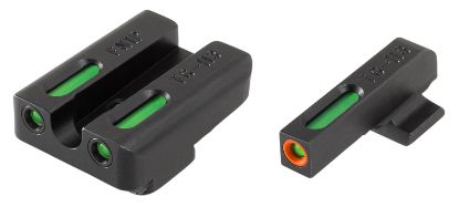 Picture of Truglo Tg13fn2pc Tfx Pro Black | Green Tritium & Fiber Optic Orange Outline Front Sight Green Tritium & Fiber Optic Rear Sight 