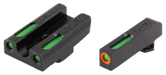 Picture of Truglo Tg13gl3pc Tfx Pro Black | Green Tritium & Fiber Optic Orange Outline Front Sight Green Tritium & Fiber Optic Rear Sight 