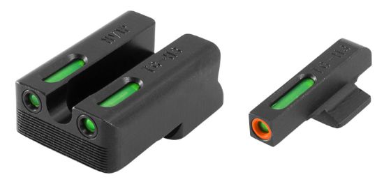 Picture of Truglo Tg13nv1pc Tfx Pro Black | Green Tritium & Fiber Optic Orange Outline Front Sight Green Tritium & Fiber Optic Rear Sight 