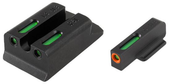 Picture of Truglo Tg13rs1pc Tfx Pro Black | Green Tritium & Fiber Optic Orange Outline Front Sight Green Tritium & Fiber Optic Rear Sight 