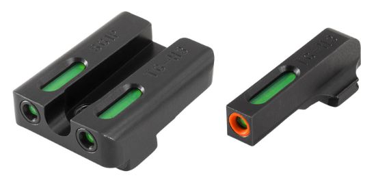 Picture of Truglo Tg13sg2pc Tfx Pro Black | Green Tritium & Fiber Optic Orange Outline Front Sight Green Tritium & Fiber Optic Rear Sight 