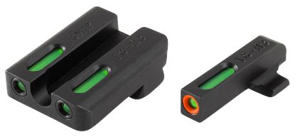 Picture of Truglo Tg13sm1pc Tfx Pro Black | Green Tritium & Fiber Optic Orange Outline Front Sight Green Tritium & Fiber Optic Rear Sight 