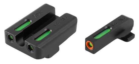 Picture of Truglo Tg13xd1pc Tfx Pro Black | Green Tritium & Fiber Optic Orange Outline Front Sight Green Tritium & Fiber Optic Rear Sight 