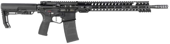 Picture of Patriot Ordnance Factory 00856 Renegade + 5.56X45mm Nato 16.50" 30+1 Black Hard Coat Anodized Black Nitride 6 Position Mft Stock Black Polymer Grip 