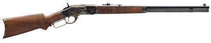 Picture of Winchester Guns 534228137 Model 1873 Sporter 38 Special, 357 Mag 13+1 Cap 24" Octagon Barrel Color Case Hardened Rec Satin Oiled Walnut Fixed Pistol Grip Stock Right Hand (Full Size) 