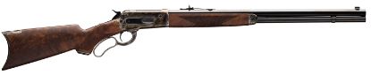 Picture of Winchester Guns 534227142 Model 1886 Deluxe 45-70 Gov 8+1 Cap 24" Brushed Polished Blued Barrel Color Case Hardened Rec Satin Walnut Fixed Pistol Grip Stock Right Hand (Full Size) 