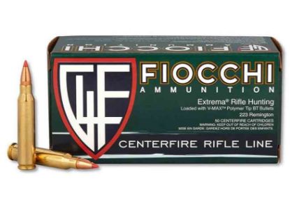 Picture of Fiocchi .223 Remington 50 Grain V-Max Ammo (Box Of 50 Round)