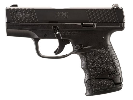 Picture of Walther Arms 2807696 Pps M2 Le Edition 9Mm Luger 7+1 3.20" Barrel, Black Finish Frame, Serrated Matte Black Tenifer Steel Slide, Finger Grooved Polymer Grip, Night Sights 