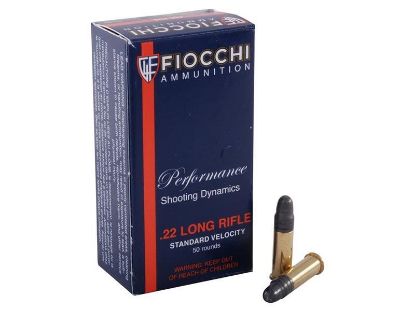 Picture of Fiocchi .22 Long Rifle 40 Grain Lead Rn 980Fps Match Ammo (Box Of 50 Round)